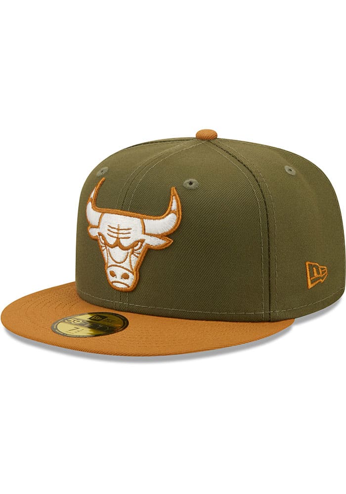 New Era Chicago Bulls Two-Tone Color Pack 9FIFTY Hat-Olive/Brown