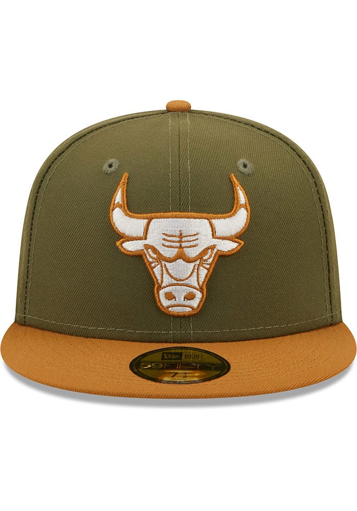 New Era Chicago Bulls Two-Tone Color Pack 9FIFTY Hat-Olive/Brown