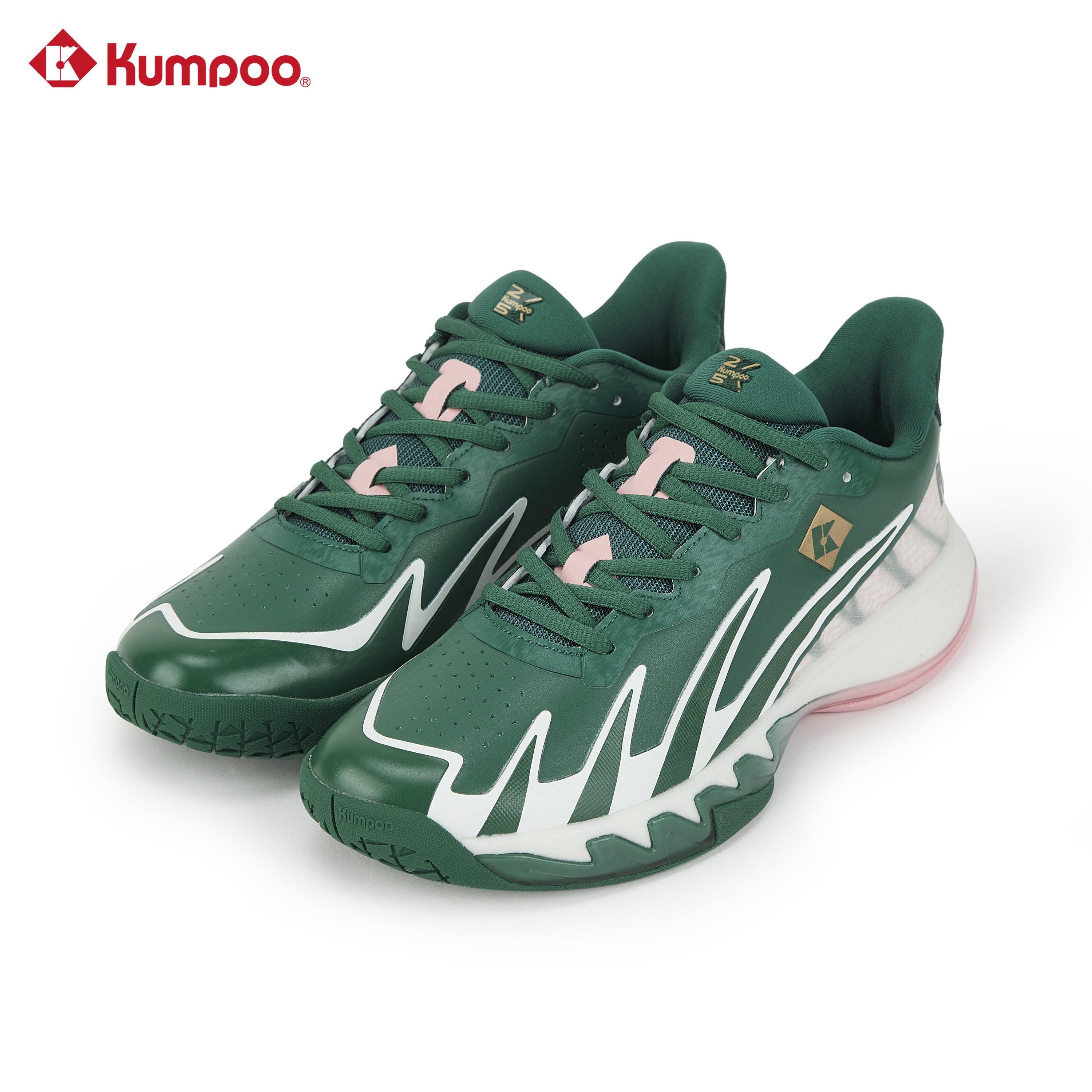 Kumpoo Badminton Shoe- KH-G828 25th(Green/Pink)