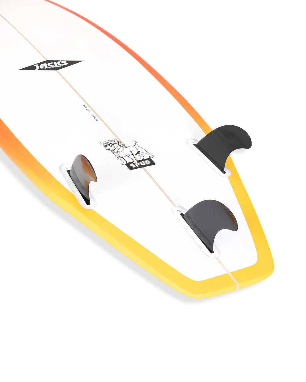 5'8 Spud - White/Red