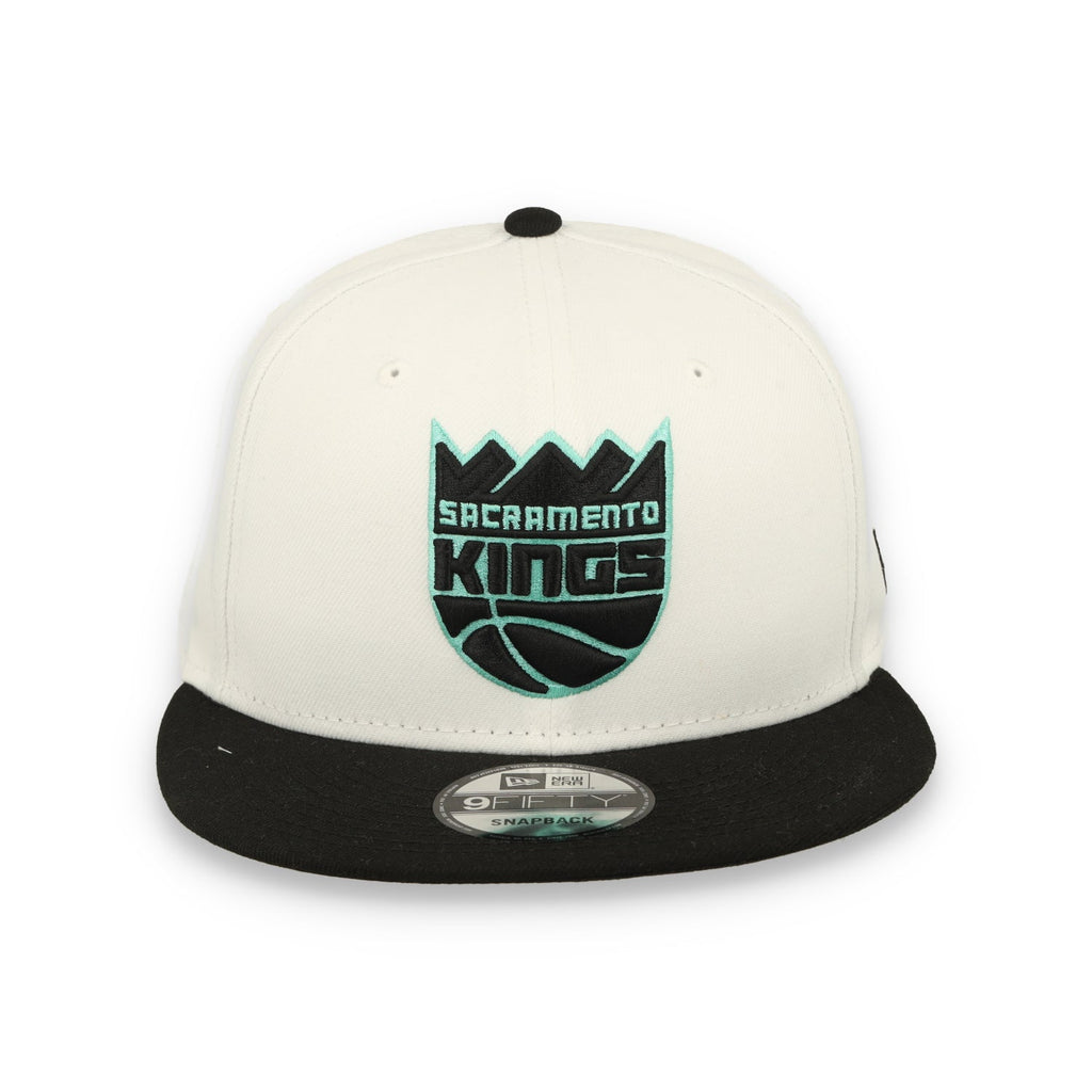 New Era Sacramento Kings 2-Tone Color Pack 9FIFTY Snapback Hat -White/Black/Teal