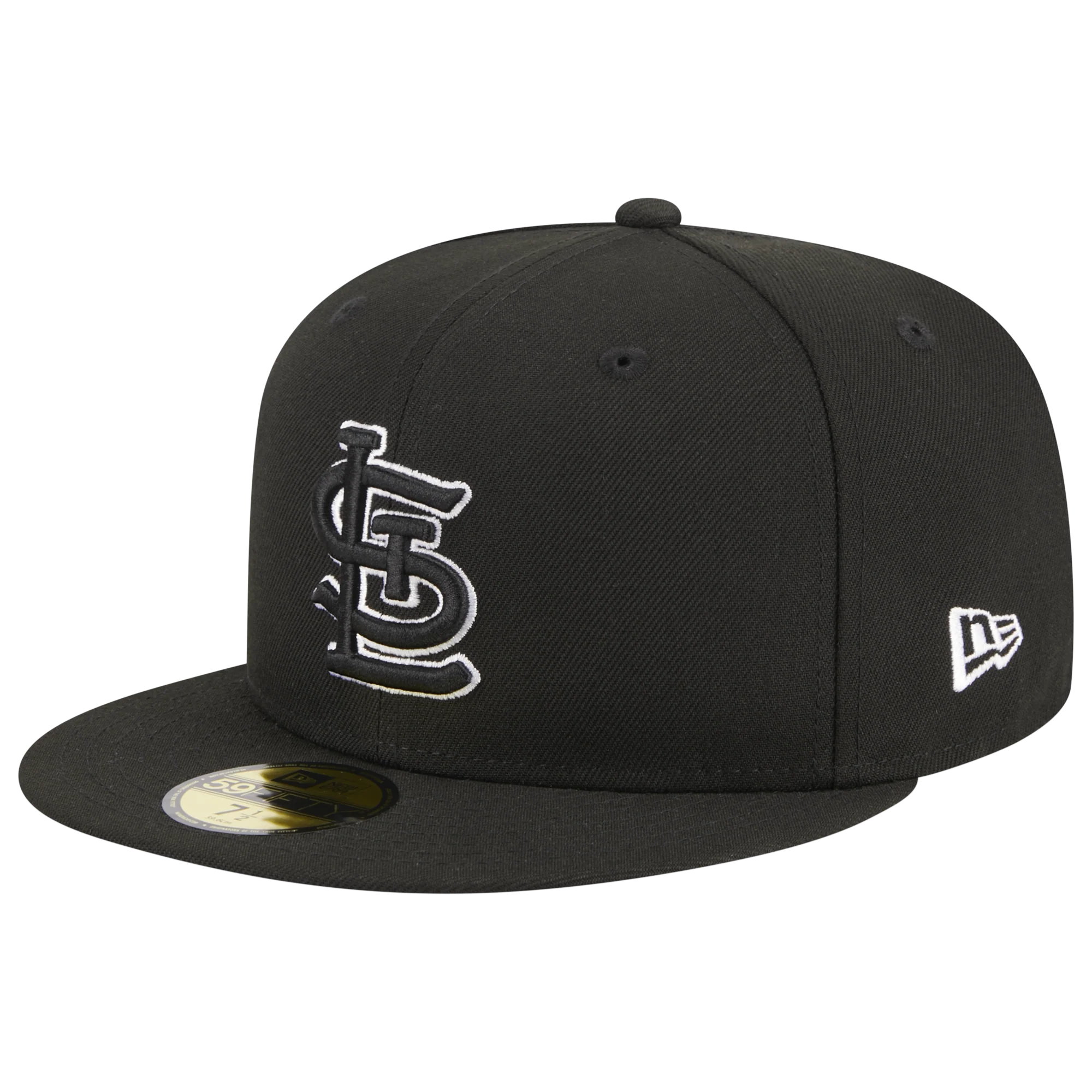 NEW ERA ST. LOUIS CARDINALS 2006 WORLD SERIES SIDE PATCH FITTED 59FIFTY-BLACK AND WHITE