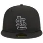NEW ERA ST. LOUIS CARDINALS 2006 WORLD SERIES SIDE PATCH FITTED 59FIFTY-BLACK AND WHITE