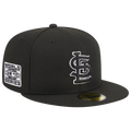 NEW ERA ST. LOUIS CARDINALS 2006 WORLD SERIES SIDE PATCH FITTED 59FIFTY-BLACK AND WHITE