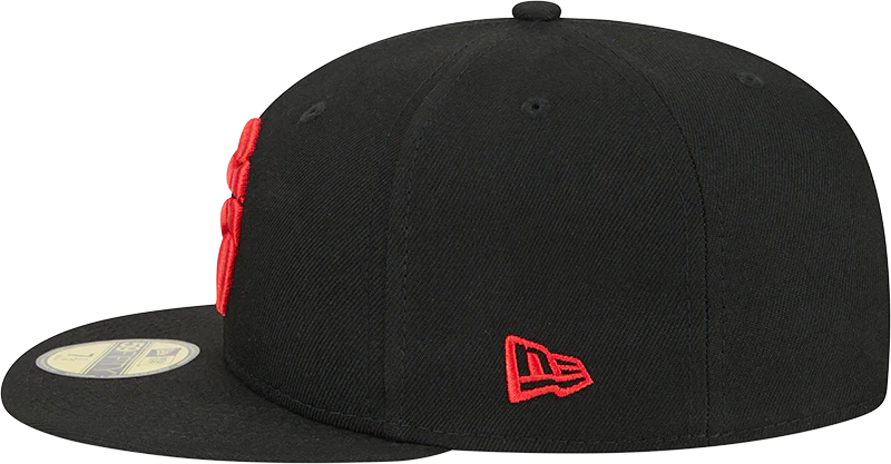 Toronto Raptors NBA New Era Youth Black 59Fifty Fitted Hat