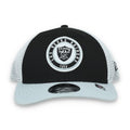 New Era Las Vegas Raiders Throwback Low Profile 9FIFTY Trucker Snapback Hat
