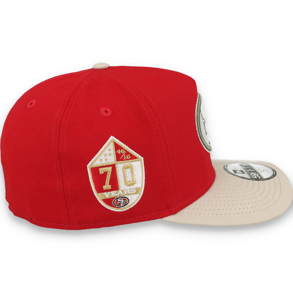 New Era San Francisco 49ers 70th Anniversary Side Patch Canvas A-Frame 59FIFTY Fitted Hat