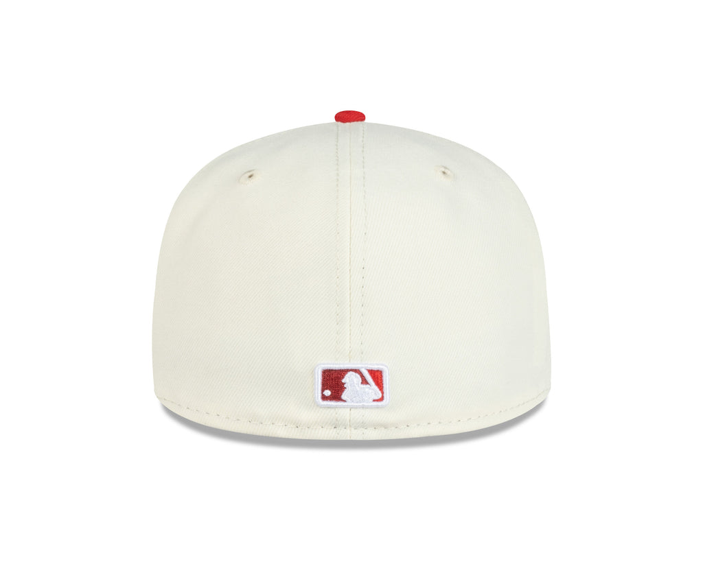 Anaheim Angels MLB New Era Men's Beige/Red 59Fifty 2022 City Connect Fitted Hat