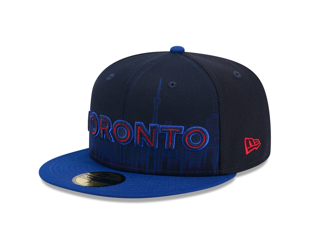 Toronto Blue Jays MLB New Era Men's Navy 59Fifty 2024 City Connect Script Fitted Hat