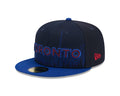 Toronto Blue Jays MLB New Era Men's Navy 59Fifty 2024 City Connect Script Fitted Hat