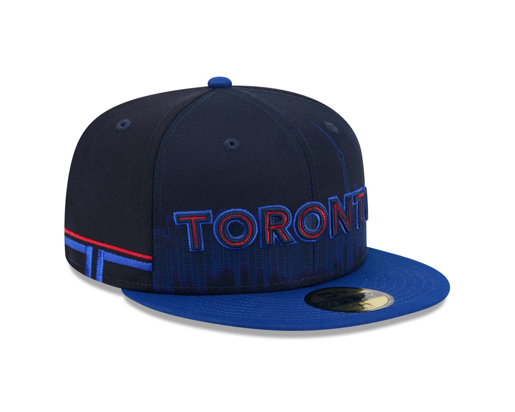 Toronto Blue Jays MLB New Era Men's Navy 59Fifty 2024 City Connect Script Fitted Hat
