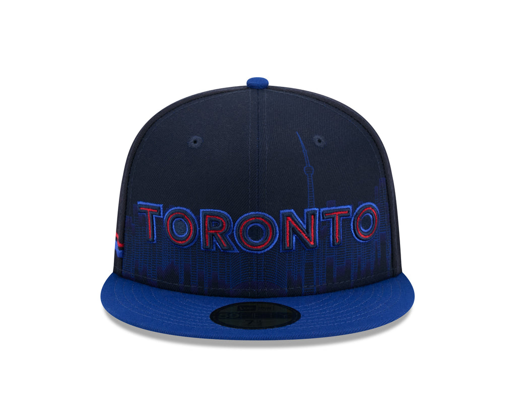 Toronto Blue Jays MLB New Era Men's Navy 59Fifty 2024 City Connect Script Fitted Hat