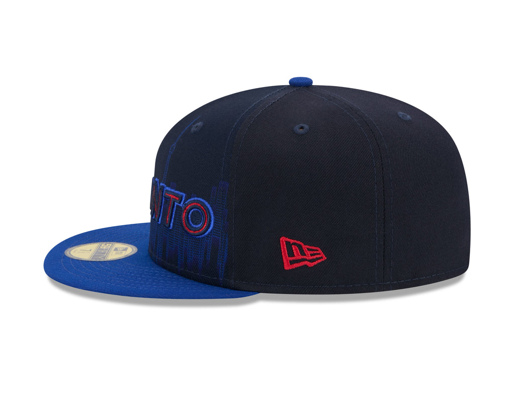 Toronto Blue Jays MLB New Era Men's Navy 59Fifty 2024 City Connect Script Fitted Hat