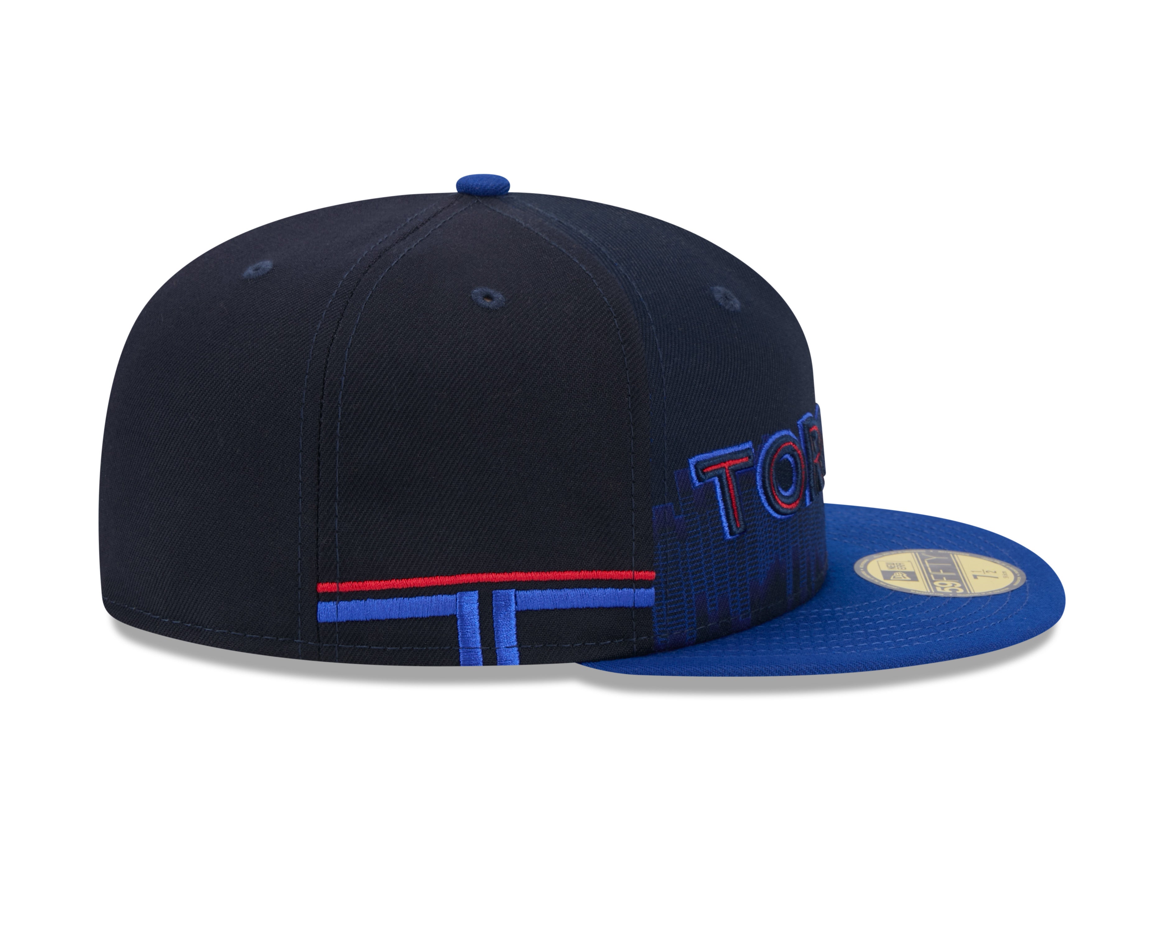 Toronto Blue Jays MLB New Era Men's Navy 59Fifty 2024 City Connect Script Fitted Hat