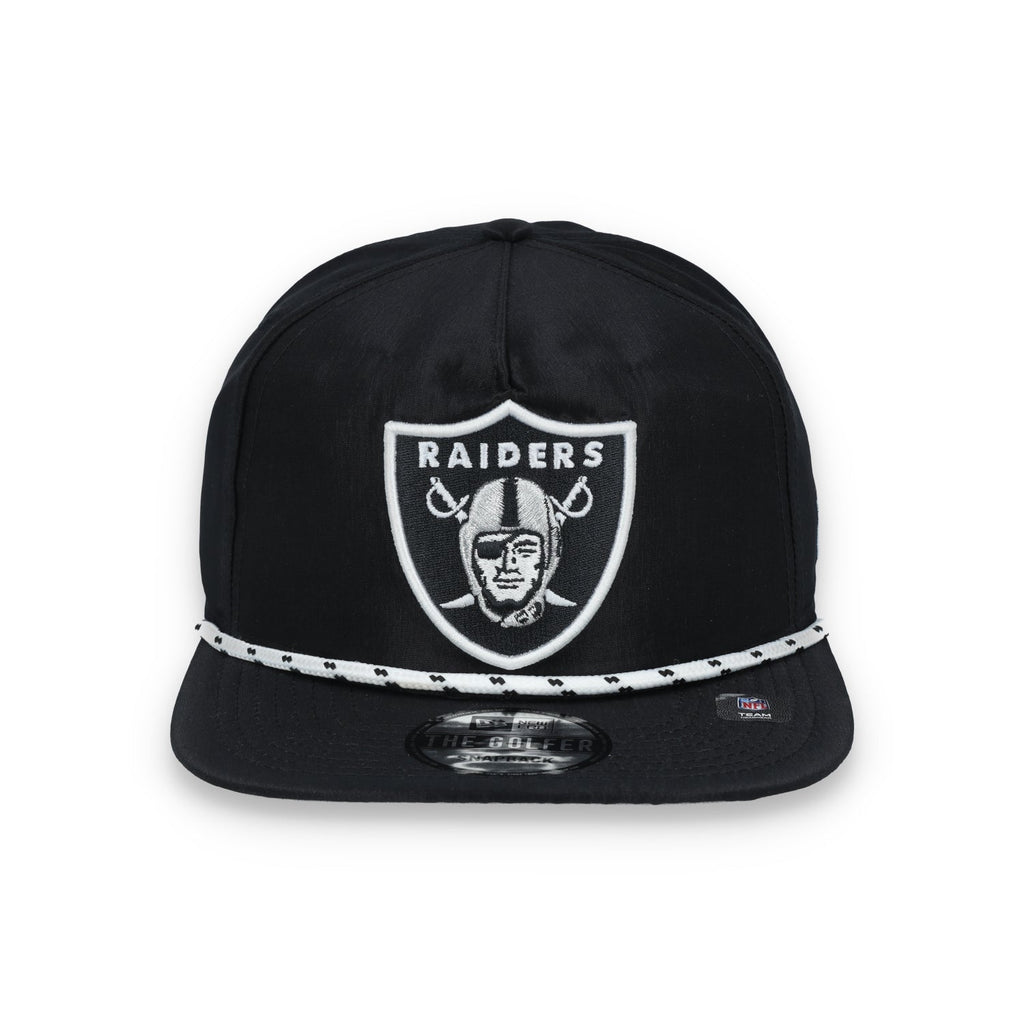 New Era Las Vegas Raiders Golfer Team Rope Snapback Hat - Black