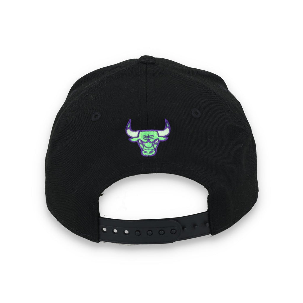 New Era Chicago Bulls 6X A-Frame 9FORTY Adjustable Snapback Hat-Black