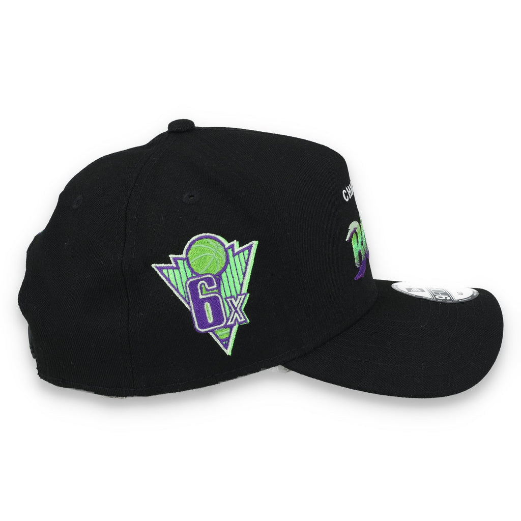 New Era Chicago Bulls 6X A-Frame 9FORTY Adjustable Snapback Hat-Black