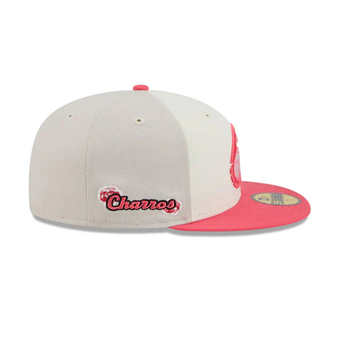 New Era Charros De Jalisco Alternative 3-Tone 59FIFTY Fitted Hat-Pink