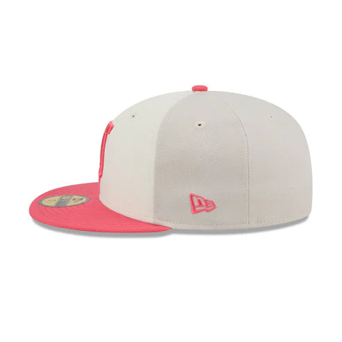 New Era Toros De Tijuana Two-Tone Coral 59FIFTY Fitted Hat-Pink
