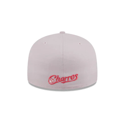 New Era Charros De Jalisco Stacked Wordmark 59FIFTY Fitted Hat-Pink