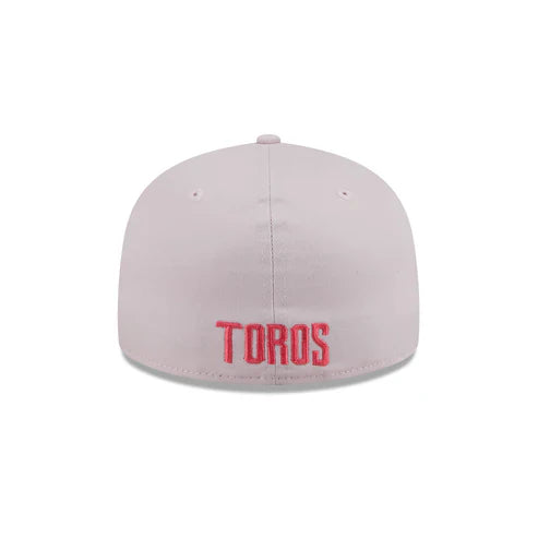 New Era Toros De Tijuana Stacked Wordmark 59FIFTY Fitted Hat-Pink