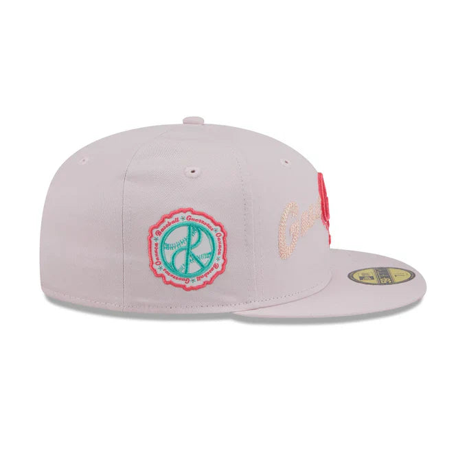 New Era Guerreros De Oaxaca Stacked  Wordmark 59FIFTY Fitted Hat-Pink
