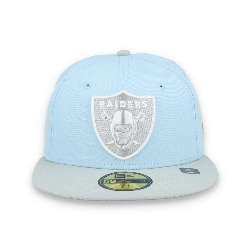 New Era Las Vegas Raiders 2-Tone Color Pack 59FIFTY Fitted Hat-Light Blue/Gray
