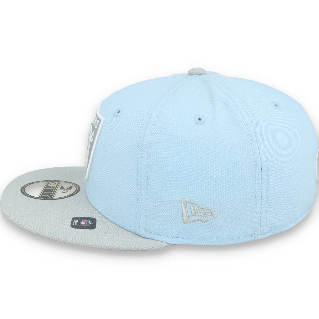 New Era Las Vegas Raiders 2-Tone Color Pack 59FIFTY Fitted Hat-Light Blue/Gray