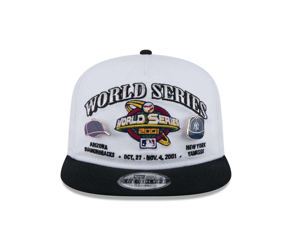 2001 World Series MLB New Era Men's White Golfer Championship Pin Snapback