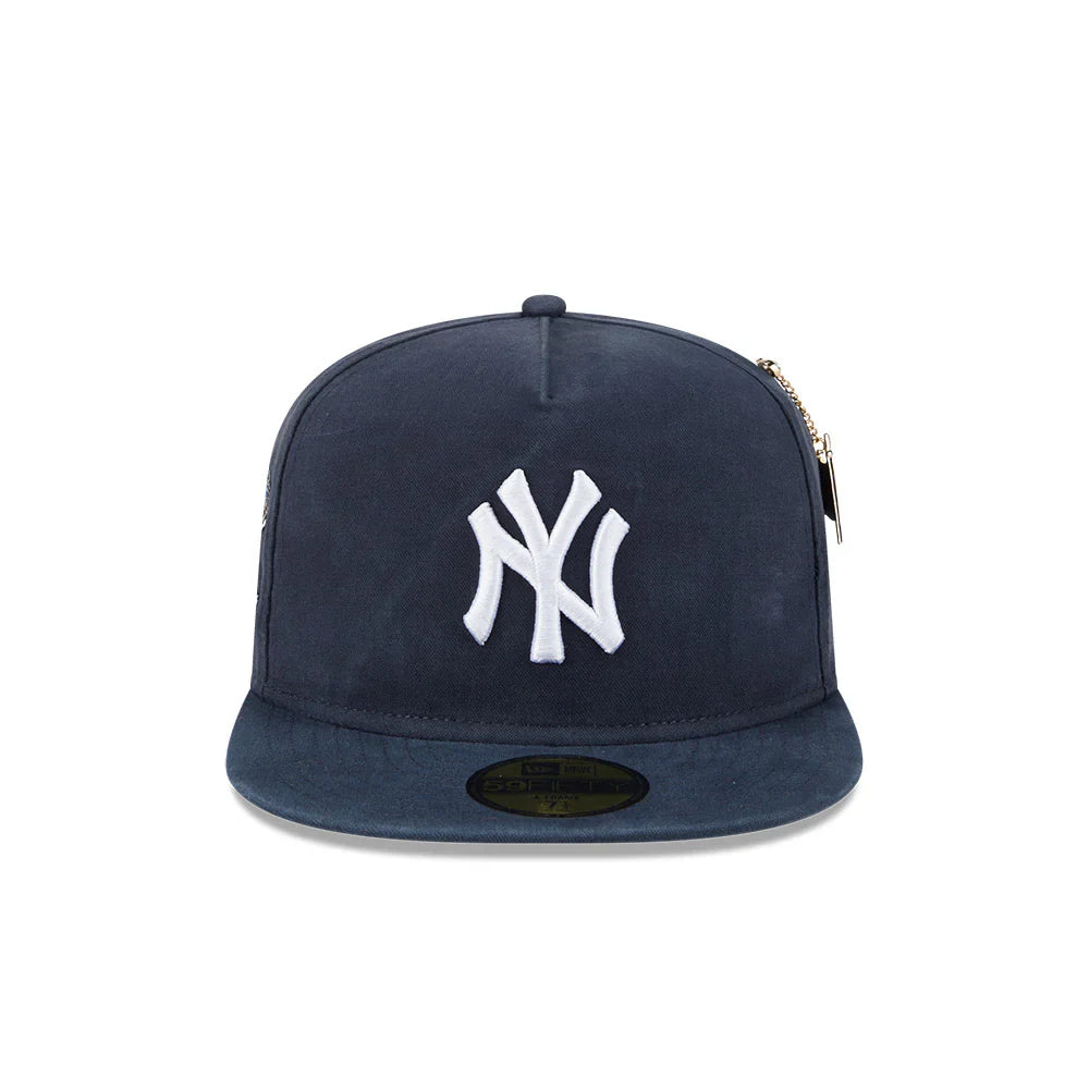 New York Yankees MLB New Era Men's Dark Blue 59Fifty A-Frame Championship Side Flag