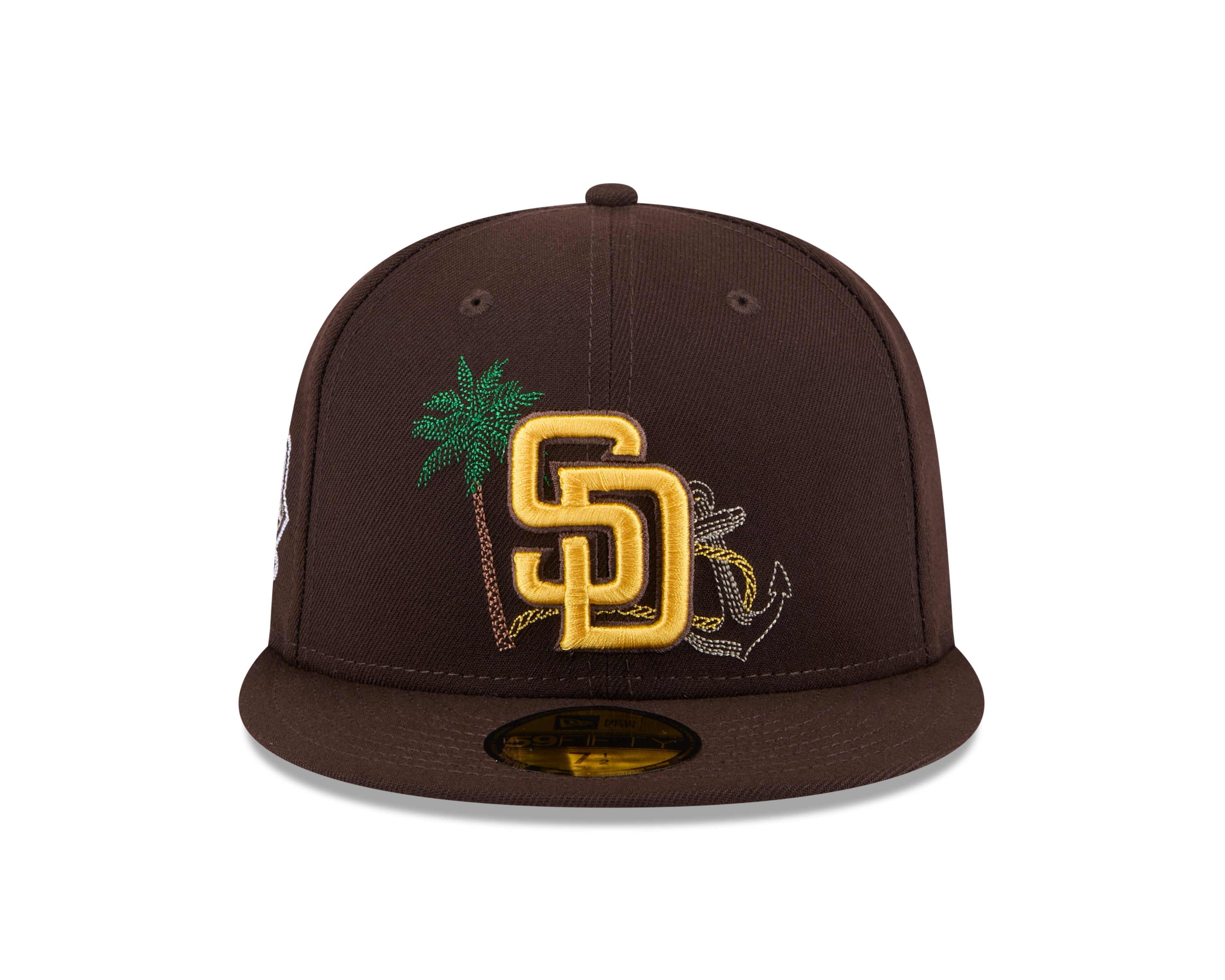 San Diego Padres MLB New Era Men's Brown 59Fifty State Stitch Fitted Hat