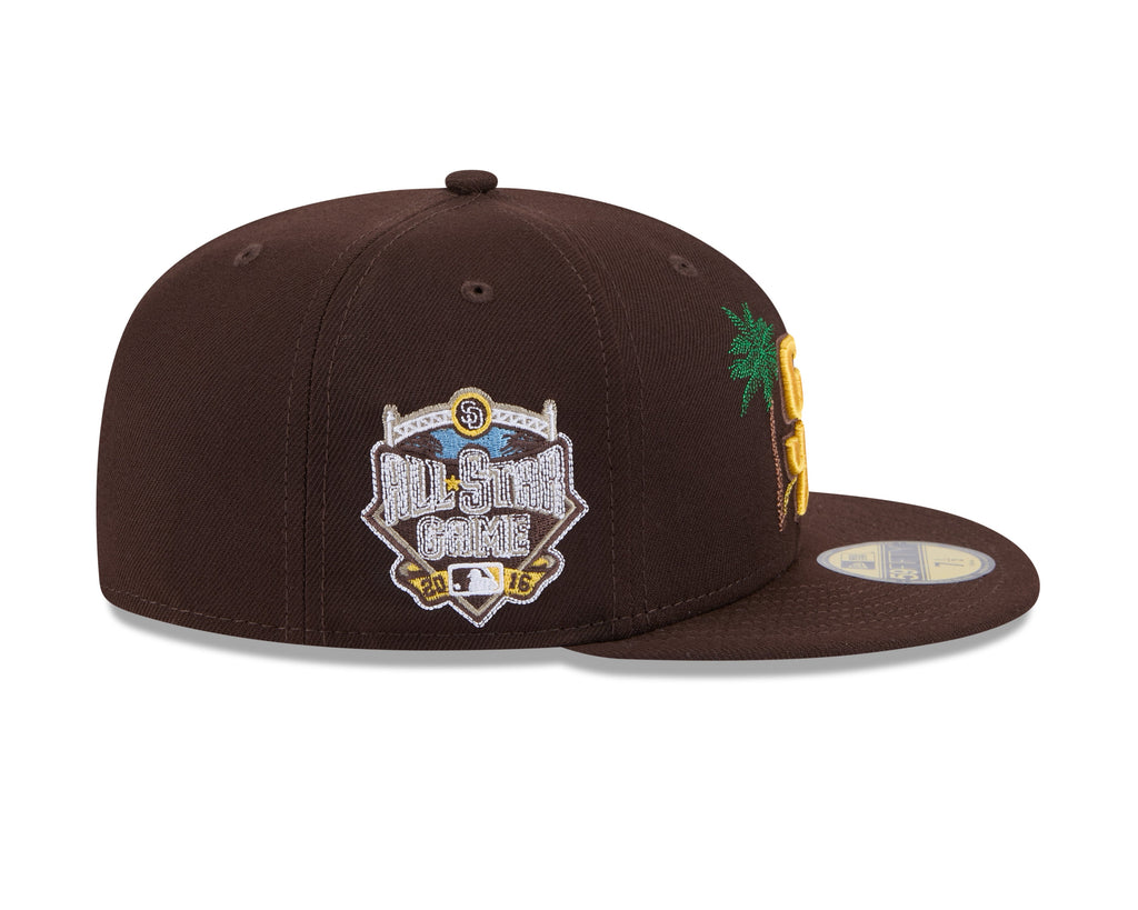San Diego Padres MLB New Era Men's Brown 59Fifty State Stitch Fitted Hat