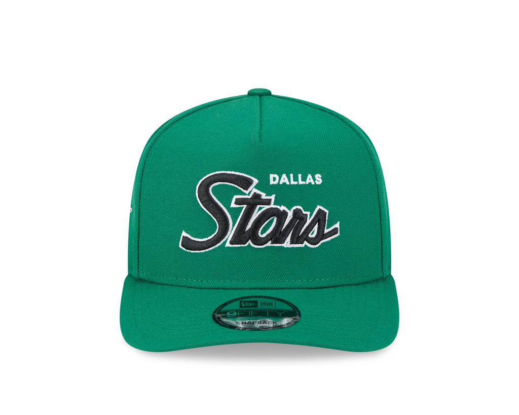 Dallas Stars NHL New Era Men's Green 9FIfty Script A-Frame Snapback