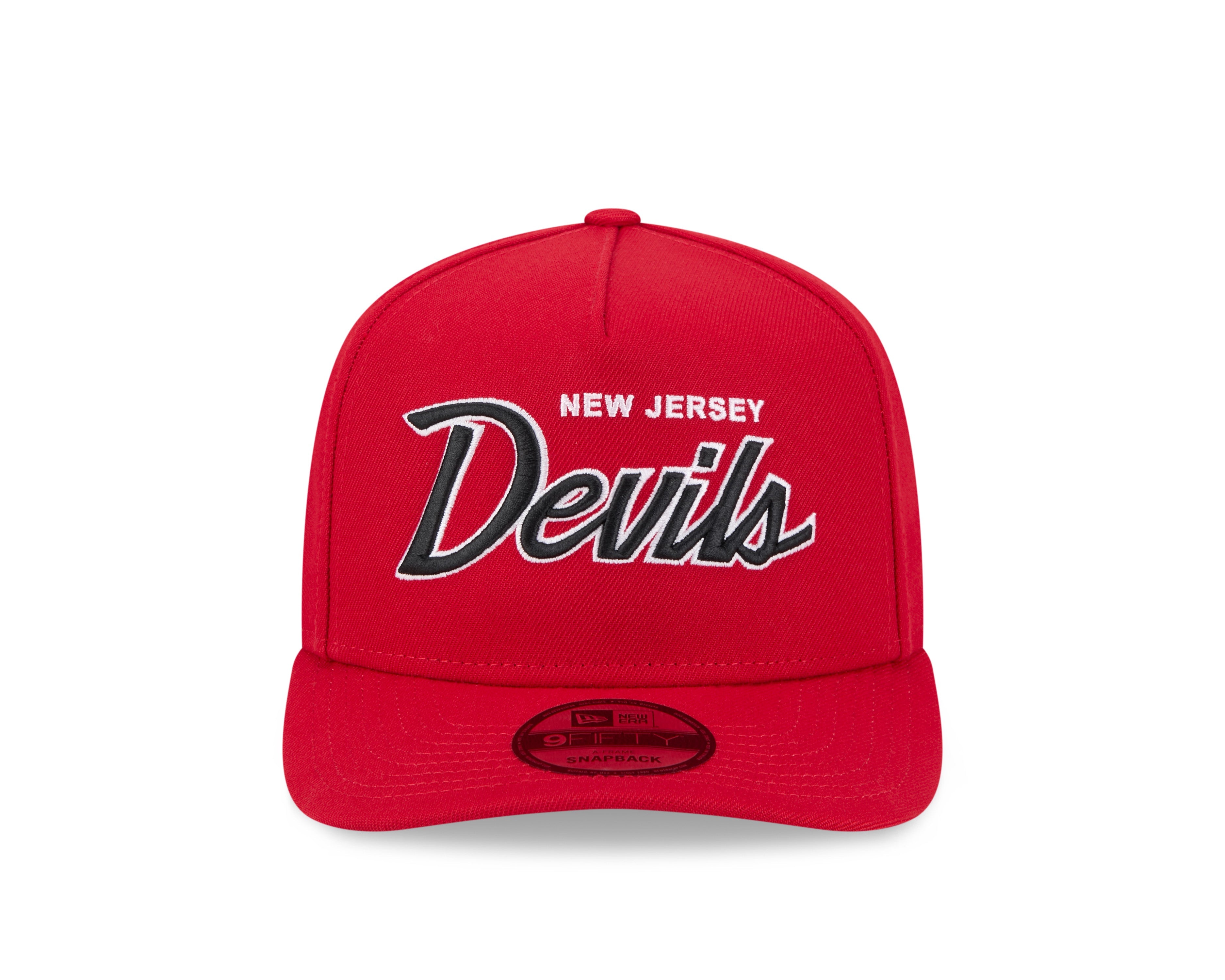 New Jersey Devils NHL New Era Men's Red 9FIfty Script A-Frame Snapback