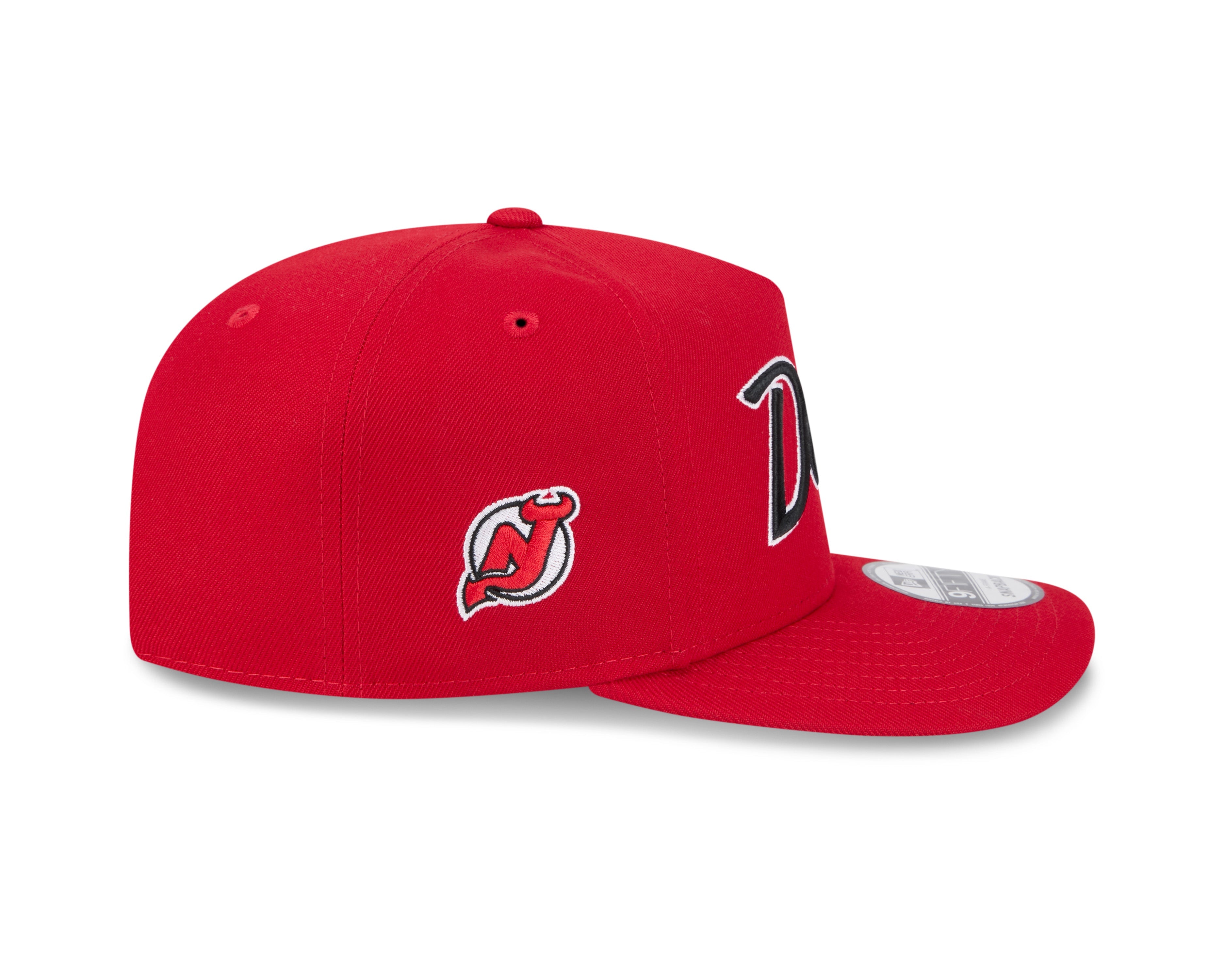 New Jersey Devils NHL New Era Men's Red 9FIfty Script A-Frame Snapback
