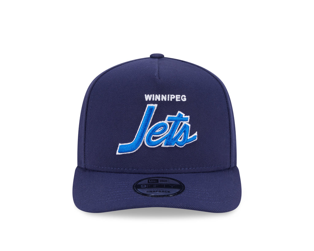 Winnipeg Jets NHL New Era Men's Navy 9FIfty Script A-Frame Snapback