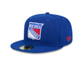 New York Rangers NHL New Era Men's Royal 59Fifty Core Fitted Hat