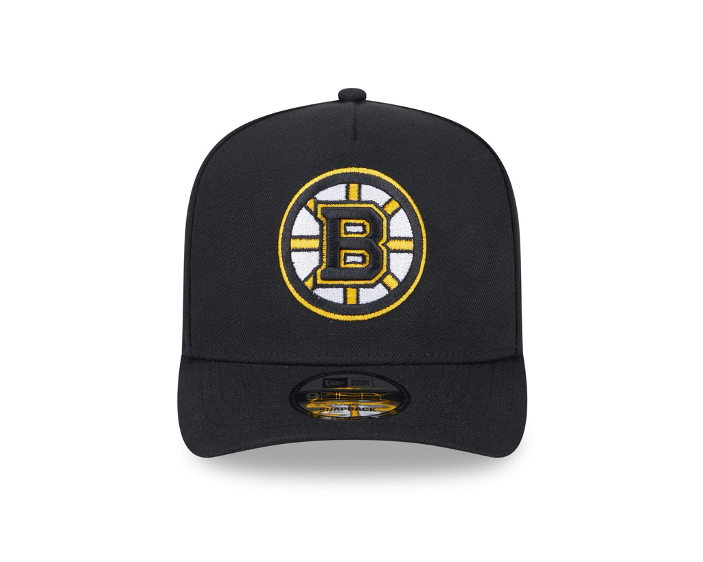 Boston Bruins NHL New Era Men's Black 9FIfty A-Frame Snapback