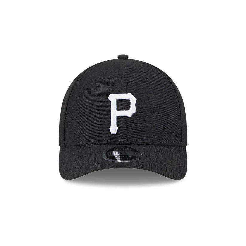 New Era Pittsburgh Pirates 39THIRTY M-Crown A-Frame Stretch Fit Hat-Black/White