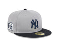 New York Yankees MLB New Era Men's Grey/Navy 59Fifty 2025 Spring Training Fitted Hat
