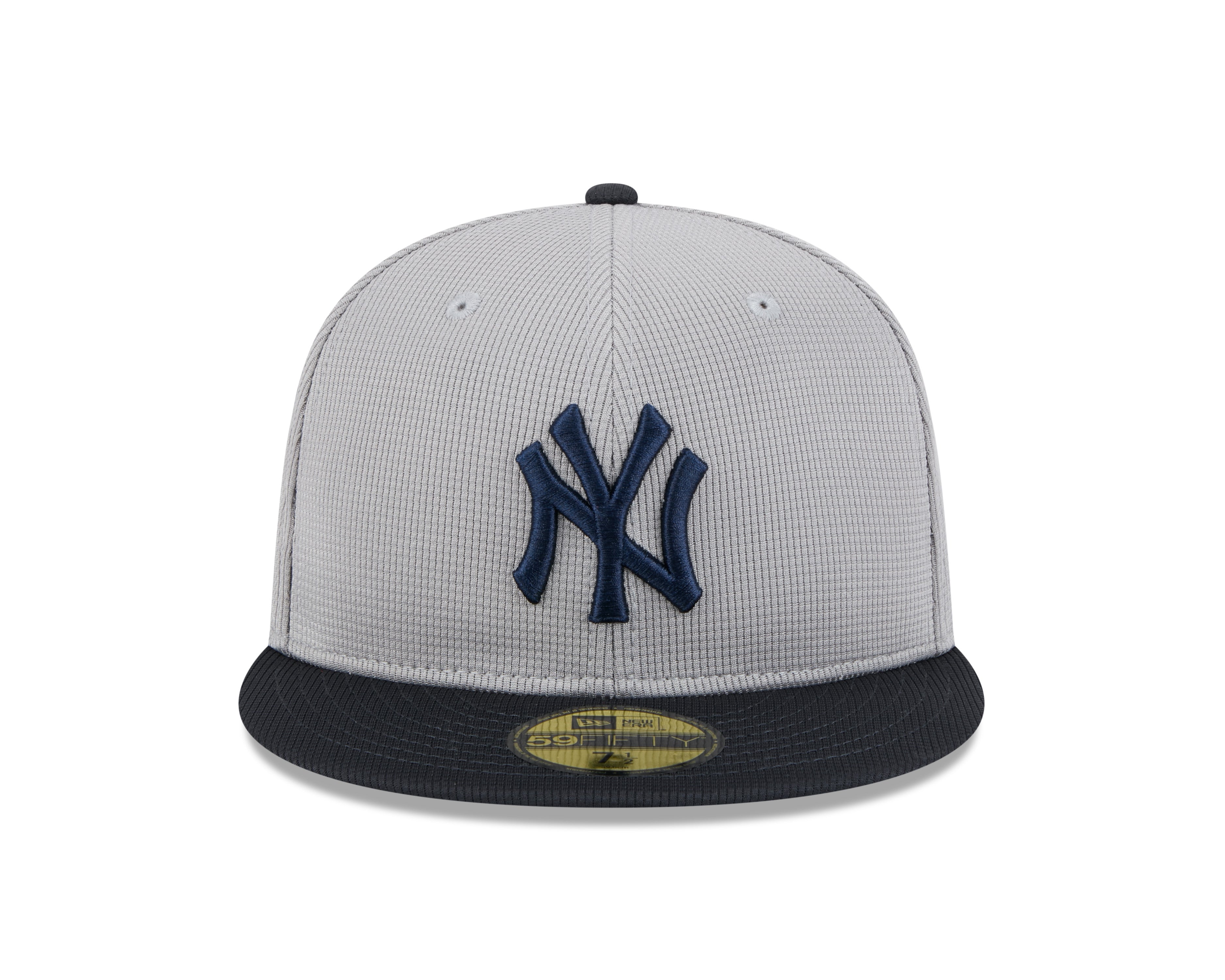 New York Yankees MLB New Era Men's Grey/Navy 59Fifty 2025 Spring Training Fitted Hat