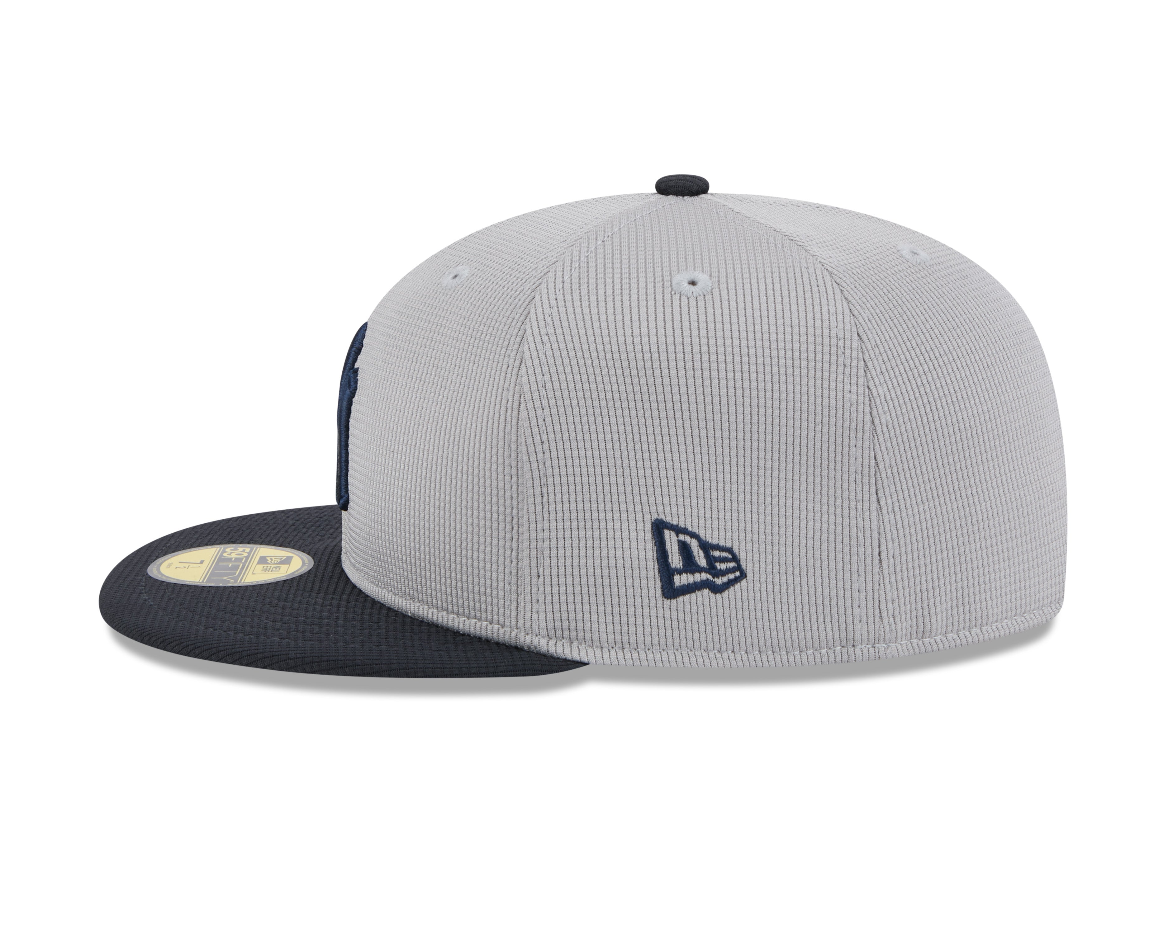 New York Yankees MLB New Era Men's Grey/Navy 59Fifty 2025 Spring Training Fitted Hat