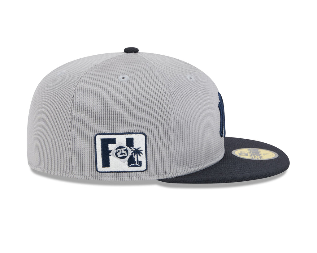 New York Yankees MLB New Era Men's Grey/Navy 59Fifty 2025 Spring Training Fitted Hat