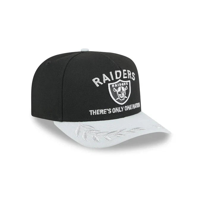New Era Las Vegas Raiders 2025 NFL Draft A-Frame 9FIFTY Snapback Hat-Black