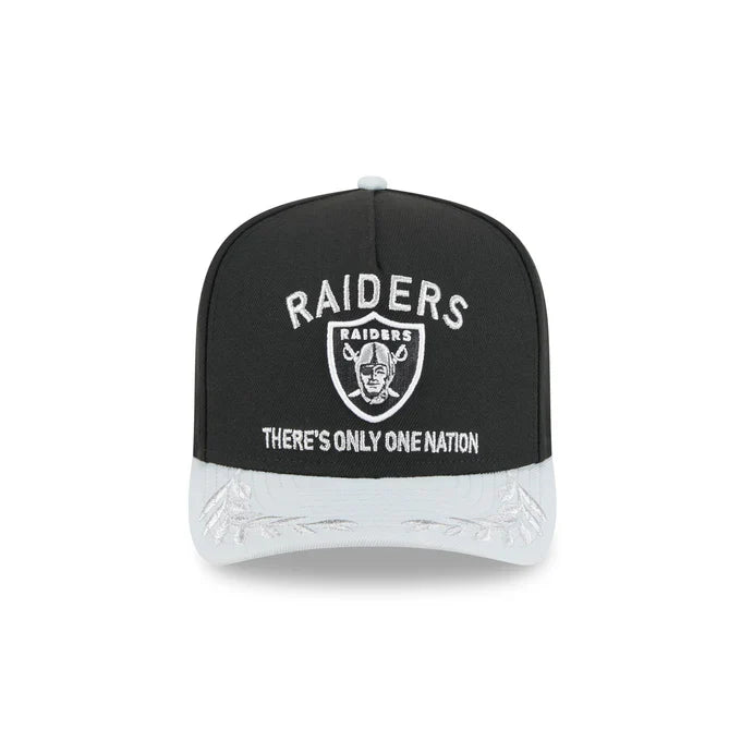 New Era Las Vegas Raiders 2025 NFL Draft A-Frame 9FIFTY Snapback Hat-Black