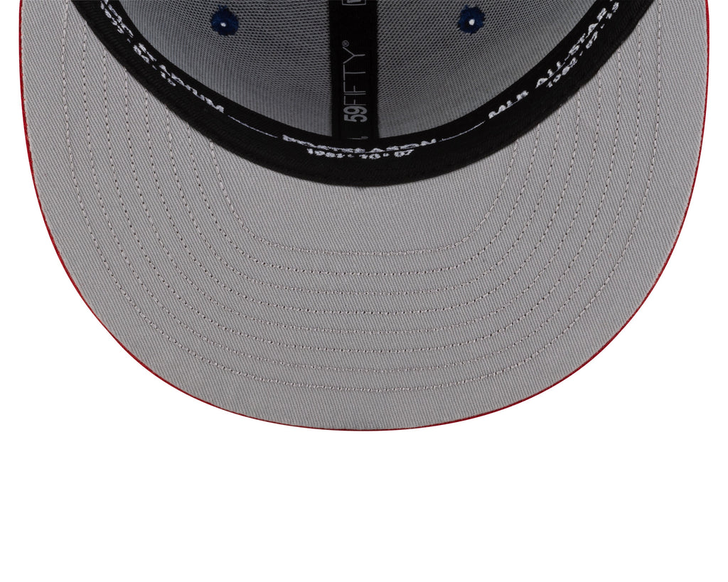 Montreal Expos MLB New Era Men's Royal Blue/Red 59Fifty Cooperstown All Over Patch Pride Fitted Hat