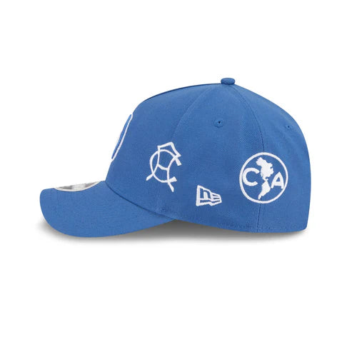 New Era Club America All League 9FORTY M-Crown  A-Frame Adjustable Hat-Indigo