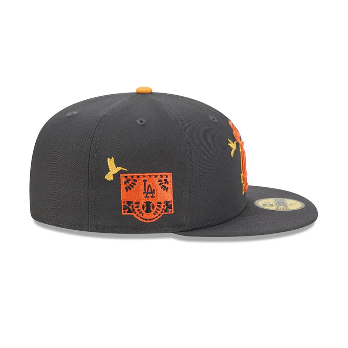 New Era Los Angeles Dodgers Day of the Dead 59FIFTY Fitted Hat-Graphite