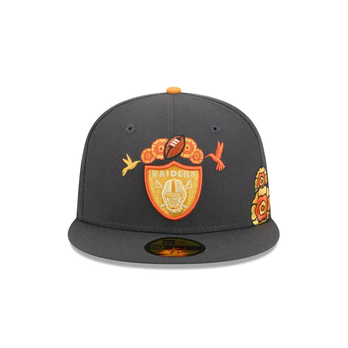 New Era Las Vegas Raiders Day Of The Dead 59FIFTY Fitted Hat-