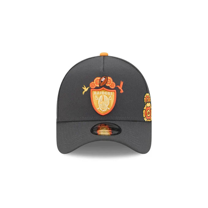New Era Las Vegas Raiders Day Of the Dead 9FORTY A-Frame Adjustable Hat-Graphite